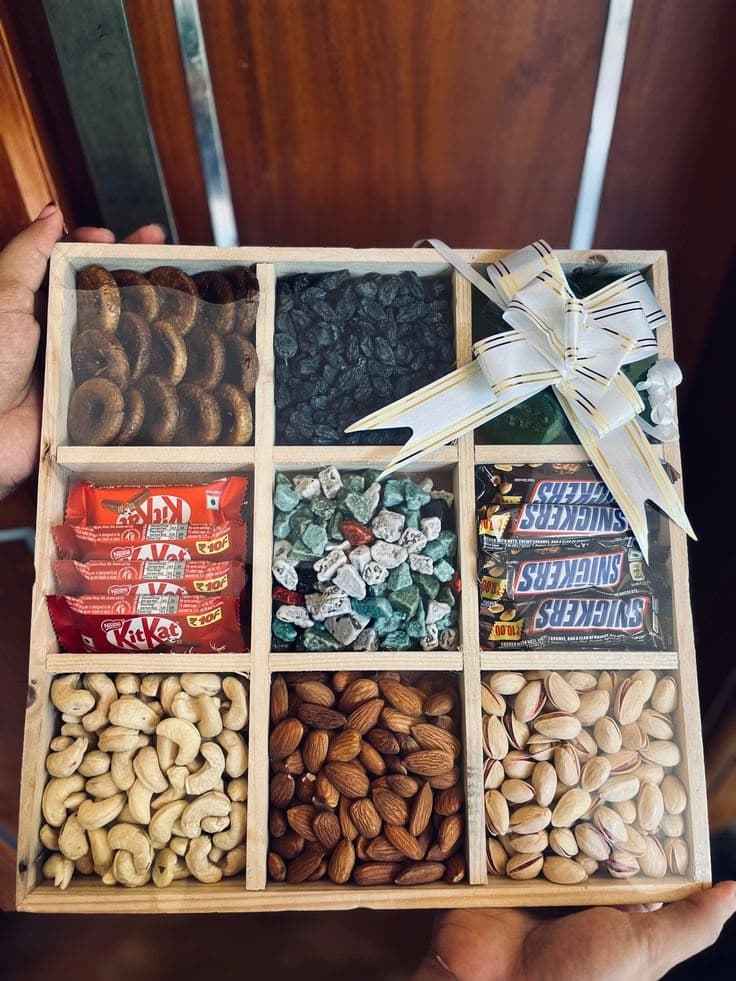 Luxury Dry Fruit & Chocolate Gift Box with Almonds, Cashews & Pistachios