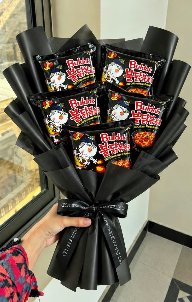 Buldak Ramen Bouquet β Spicy Korean Noodles Gift Bouquet