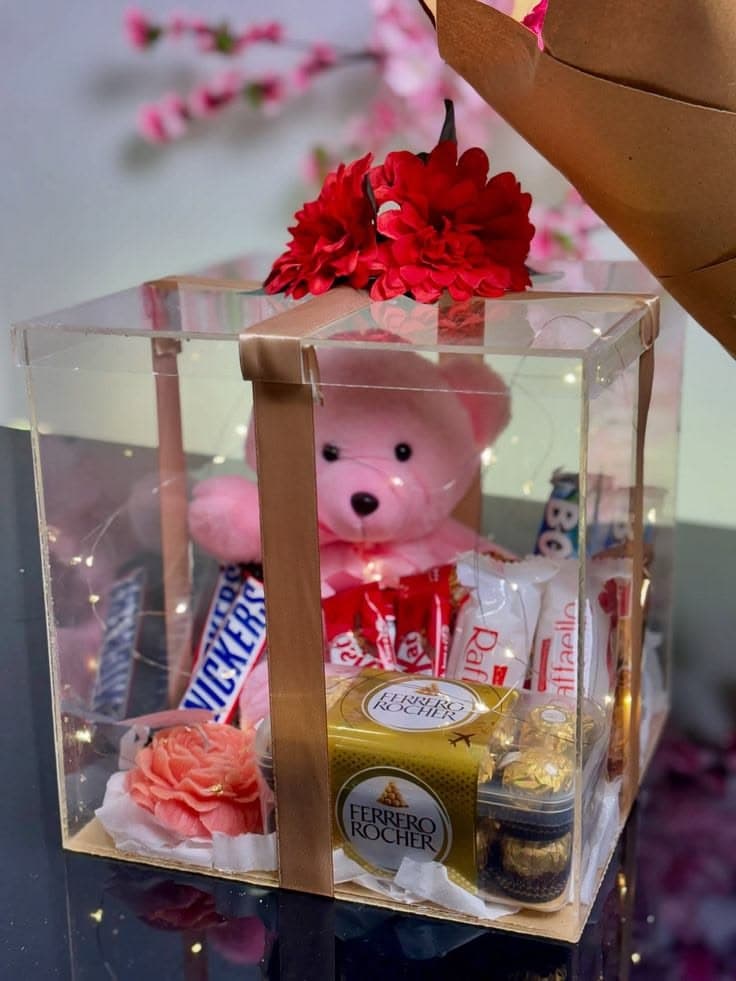 Teddy Bear Chocolate Gift Box – Luxury Ferrero Rocher & Assorted Chocolates Hamper